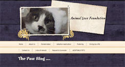 Desktop Screenshot of animallovefoundation.org