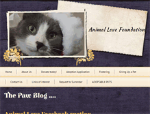 Tablet Screenshot of animallovefoundation.org